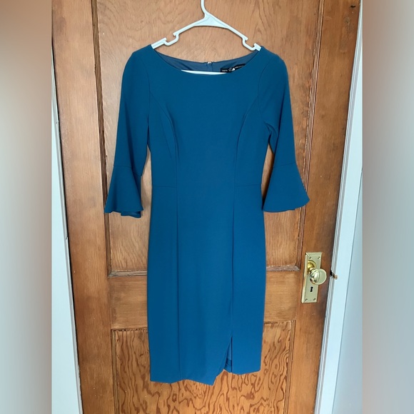 White House Black Market Teal Stretch Dress - Picture 1 of 4